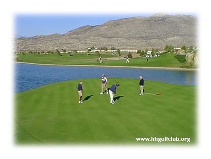 It was a test of skills to get on the green without a dip in the water